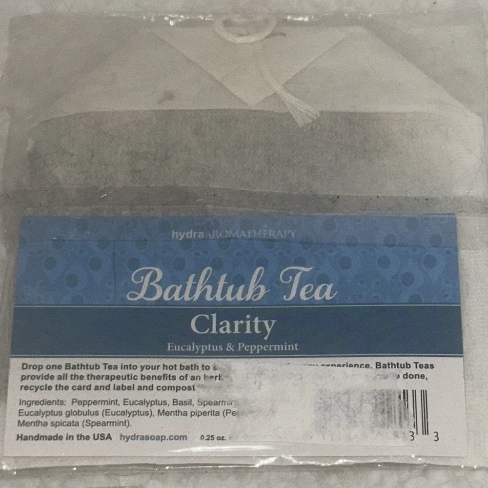 Hydra Aromatherapy Bathtub Tea Clarity Eucalyptus Peppermint 3 Pack 0.25oz Each